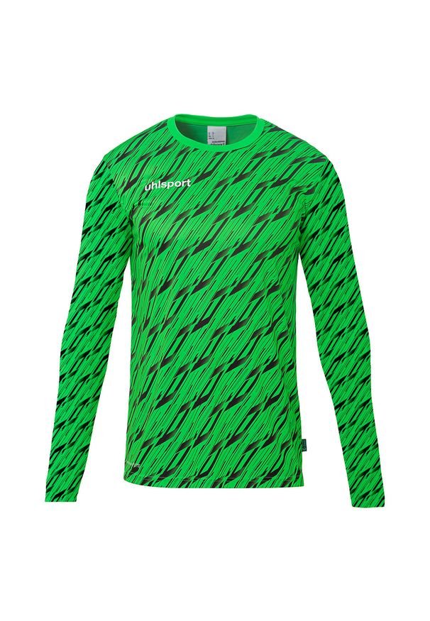 UHLSPORT - Dziecięca koszulka bramkarska z długim rękawem Uhlsport Progressive. Kolor: czarny, zielony, wielokolorowy. Długość rękawa: długi rękaw. Długość: długie. Sport: piłka nożna