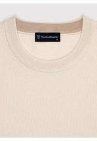Pako Lorente - PAKO LORENTE – Beżowy sweter męski o-neck. Kolor: beżowy, niebieski. Materiał: wiskoza, poliamid. Wzór: gładki. Sezon: wiosna #3