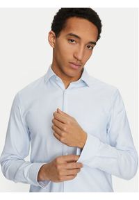 Calvin Klein Koszula K10K114302 Błękitny Slim Fit. Kolor: niebieski. Materiał: bawełna