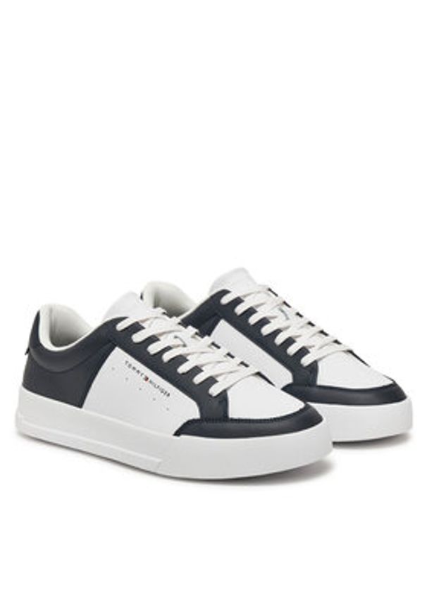 TOMMY HILFIGER - Tommy Hilfiger Sneakersy Th Court Mix Lth FM0FM05489 Kolorowy. Materiał: skóra. Wzór: kolorowy