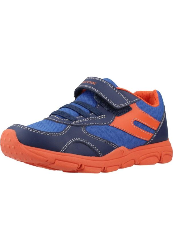 Geox - Buty GEOX J NEW TORQUE BOY Niebieski. Kolor: niebieski. Materiał: tkanina, syntetyk. Styl: sportowy. Sport: turystyka piesza