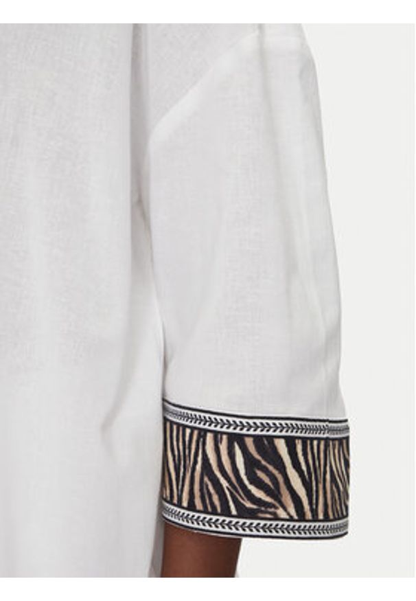 LOLA CASADEMUNT Koszula LS2515036 Biały Relaxed Fit. Kolor: biały. Materiał: len