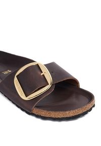 Birkenstock Klapki Madrid Big Buckle 1032914 Brązowy ciemny. Kolor: brązowy. Materiał: skóra #3