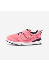 Decathlon - Buty dla dzieci Domyos 550 I Move. Kolor: wielokolorowy, różowy, niebieski. Materiał: materiał. Szerokość cholewki: normalna