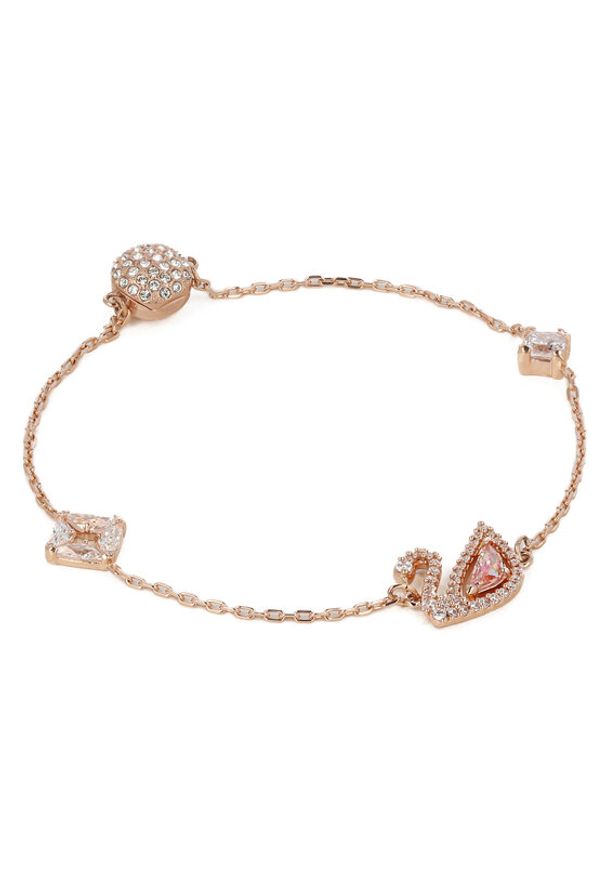 Swarovski Bransoletka Dazzling Swan 5472271 Różowe złoto. Materiał: złote. Kolor: złoty, różowy, wielokolorowy