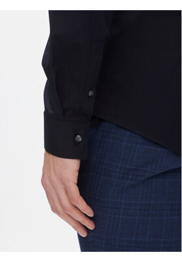 Calvin Klein Koszula K10K112310 Granatowy Slim Fit. Kolor: niebieski. Materiał: bawełna