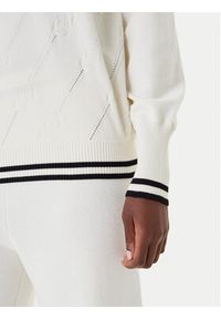 Liu Jo Sport Sweter TF5206 MS63L Écru Regular Fit. Materiał: syntetyk, wiskoza. Styl: sportowy #2