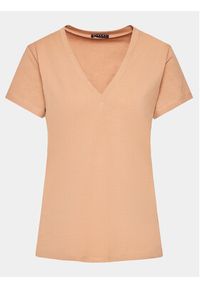 Sisley T-Shirt 3096L400B Beżowy Regular Fit. Kolor: beżowy. Materiał: bawełna #5