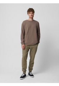 outhorn - Spodnie dresowe męskie - khaki. Kolor: brązowy. Materiał: dresówka #10