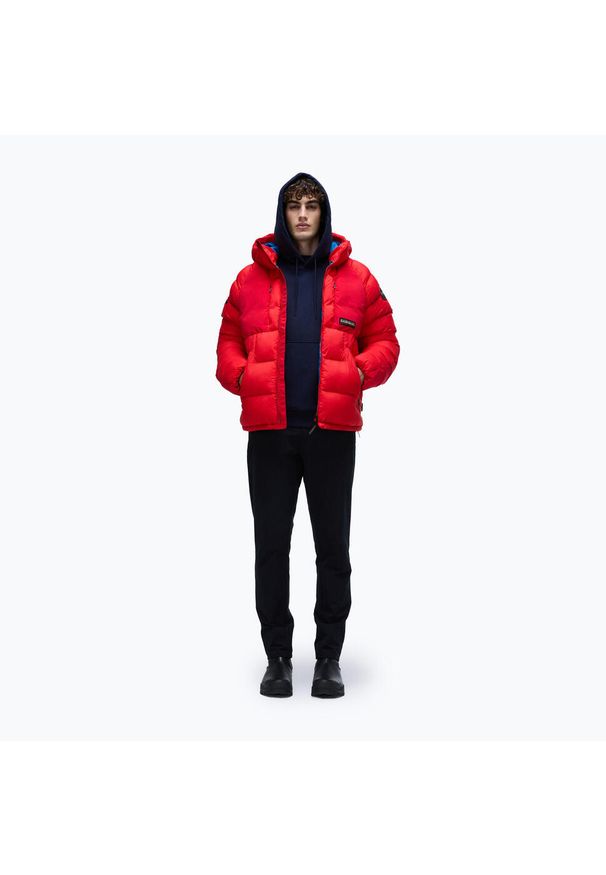 Bluza męska Napapijri B-Linth Hooded. Kolor: niebieski. Materiał: bawełna