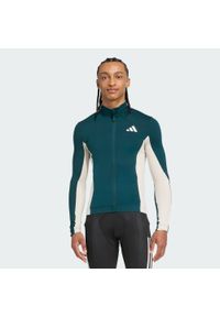 Adidas - Koszulka z długim rękawem do jazdy na rowerze Tempo 3-Stripes. Kolor: szary, zielony, wielokolorowy. Długość rękawa: długi rękaw. Długość: długie. Sport: kolarstwo