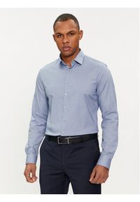 Calvin Klein Koszula K10K112305 Niebieski Slim Fit. Kolor: niebieski. Materiał: bawełna #1