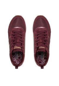 skechers - Skechers Sneakersy Goldn Gurl 111/BURG Bordowy. Kolor: czerwony. Materiał: materiał