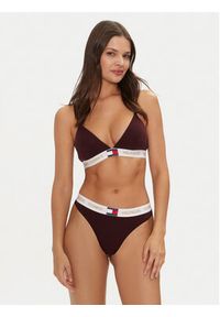 TOMMY HILFIGER - Tommy Hilfiger Stringi UW0UW05655 Bordowy. Kolor: czerwony. Materiał: bawełna #6