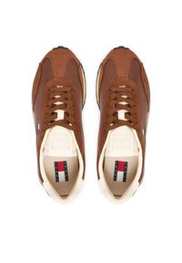 Tommy Jeans Sneakersy Retro Runner Archive Ltr EN0EN03097 Brązowy. Kolor: brązowy. Materiał: skóra #2