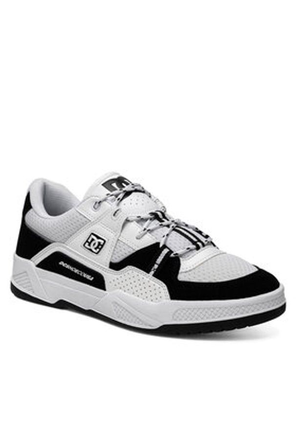 DC Shoes Sneakersy CONSTRUCT ADYS100822-BKW Biały. Kolor: biały. Materiał: zamsz, skóra