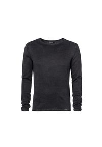 Ochnik - Grafitowy bawełniany sweter męski. Okazja: na co dzień. Kolor: szary. Materiał: bawełna. Długość: długie. Styl: casual #4