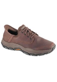 skechers - Buty sportowe Sneakersy męskie, Slip-Ins: Respected - Garrett. Kolor: brązowy. Sport: turystyka piesza