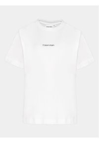 Calvin Klein Curve T-Shirt Inclusive Micro Logo K20K203712 Biały Regular Fit. Kolor: biały. Materiał: bawełna #1