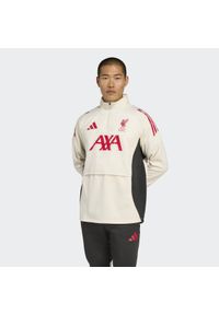 Adidas - Top Liverpool FC Tiro 25 Competition Winterized. Kolor: biały. Materiał: dresówka. Sport: piłka nożna