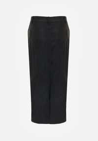 Born2be - Czarna Spódnica Ołówkowa Midi z Imitacji Skóry Adalardo. Okazja: na co dzień. Stan: podwyższony. Kolor: czarny. Materiał: skóra. Styl: casual #7