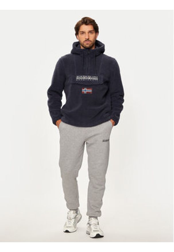 Napapijri Polar T-Burgee NP0A4I5D Granatowy Regular Fit. Kolor: niebieski. Materiał: syntetyk