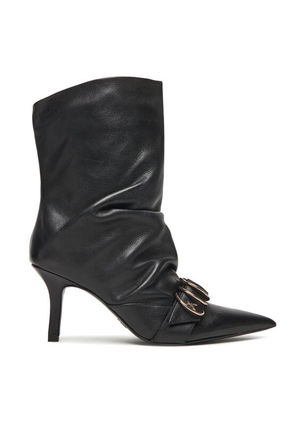 Patrizia Pepe Botki 8Y0139 L164 Czarny. Kolor: czarny. Materiał: skóra