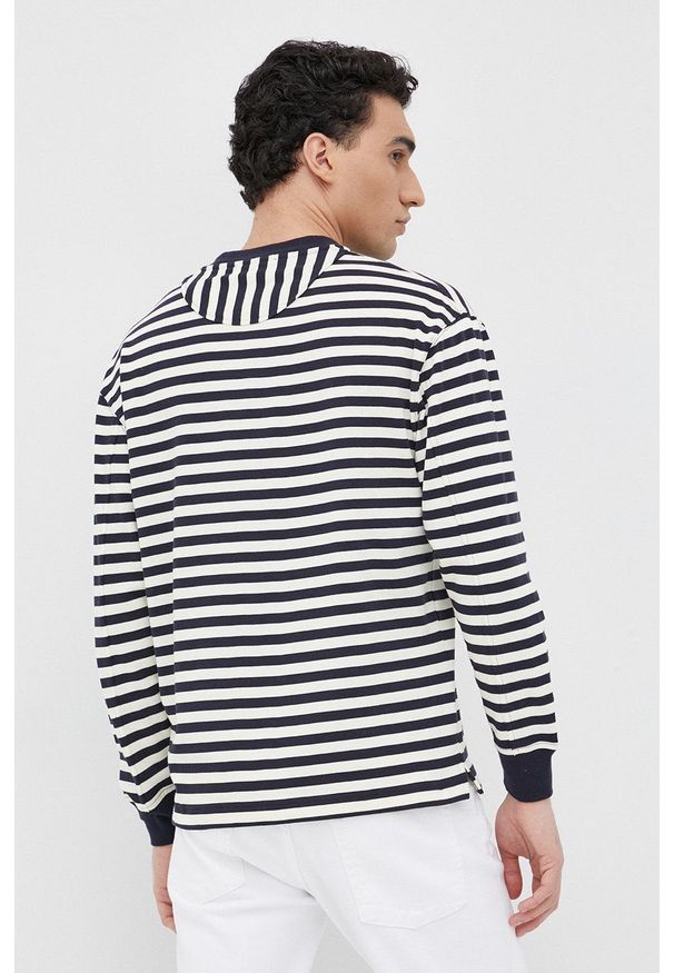 Liu Jo longsleeve bawełniany kolor granatowy wzorzysty. Kolor: niebieski. Materiał: bawełna. Długość rękawa: długi rękaw