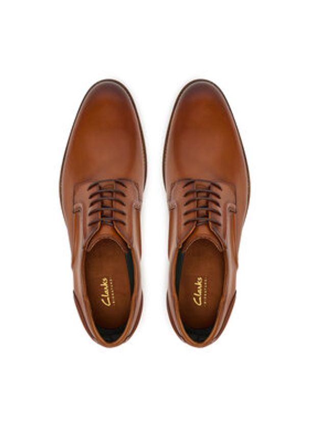 Clarks Półbuty CraftRemi Lace 26186389 Brązowy. Kolor: brązowy. Materiał: skóra
