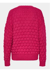 Kaffe Sweter Katinka 10507747 Różowy Loose Fit. Kolor: różowy. Materiał: syntetyk #5