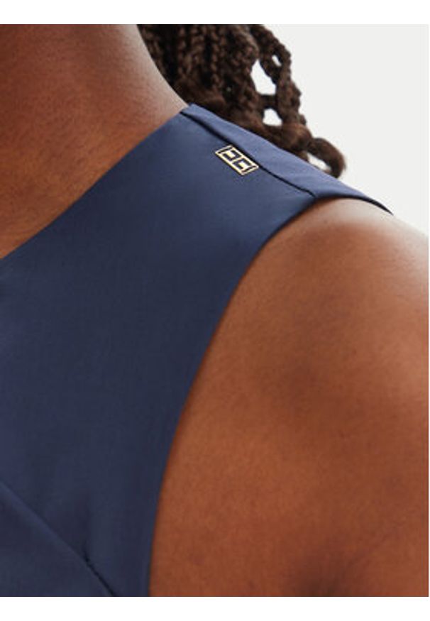 Elisabetta Franchi Sukienka koktajlowa AB-T52-52E2-V440 Granatowy Regular Fit. Kolor: niebieski. Materiał: bawełna. Styl: wizytowy