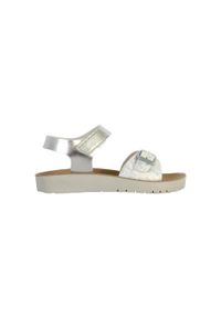 Geox - Sandały GEOX J SANDAL COSTAREI GI Srebrny. Kolor: szary. Materiał: syntetyk, tkanina. Sezon: lato