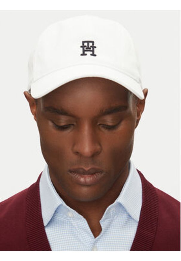 TOMMY HILFIGER - Tommy Hilfiger Czapka z daszkiem Imd Color 6 Panel AM0AM13542 Biały. Kolor: biały. Materiał: materiał, bawełna