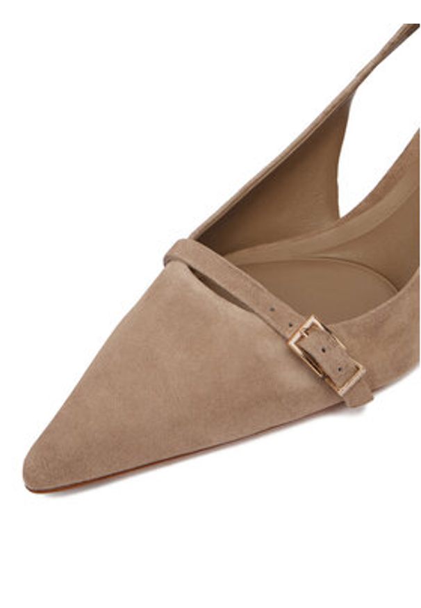 Gino Rossi - GINO ROSSI Czółenka EO-V2182-21 Beżowy. Kolor: beżowy. Materiał: skóra, zamsz