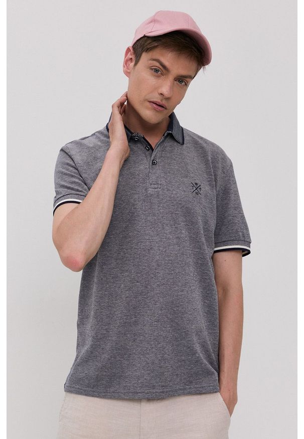 Tom Tailor - Polo. Okazja: na co dzień. Typ kołnierza: polo. Kolor: niebieski. Długość: krótkie. Styl: casual