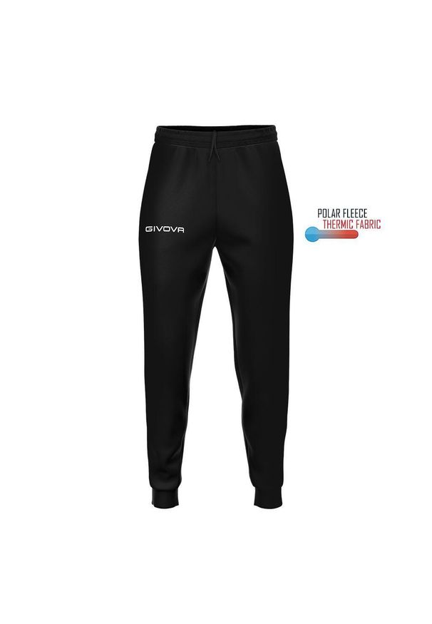 Spodnie piłkarskie dla dzieci Givova One czarne. Kolor: czarny. Materiał: dresówka. Styl: sportowy. Sport: piłka nożna