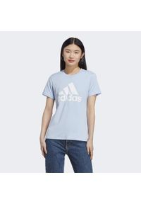 Adidas - LOUNGEWEAR Essentials Logo Tee. Kolor: biały, wielokolorowy, niebieski