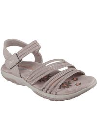 skechers - Sandały Skechers Reggae Slim - Coffee, Kobiety. Kolor: beżowy. Materiał: materiał