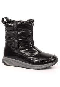 Big-Star - Śniegowce damskie metaliczne ocieplane czarne Big Star KK274392. Kolor: czarny. Materiał: skóra ekologiczna #1