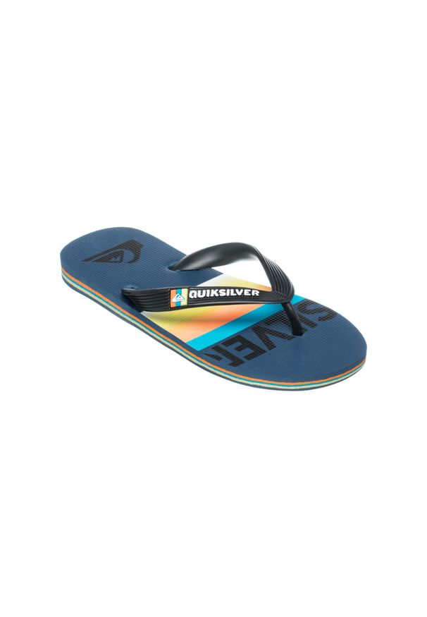 Quiksilver - Klapki dla Chłopcy MOLOKAI SLAB Multicolore. Kolor: niebieski. Materiał: guma, syntetyk, materiał