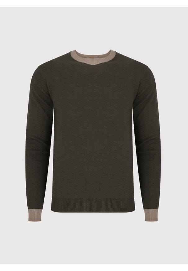 Pako Lorente - PAKO LORENTE – Melanżowy sweter męski. Materiał: bawełna, kaszmir. Długość rękawa: krótki rękaw. Wzór: melanż. Sezon: jesień