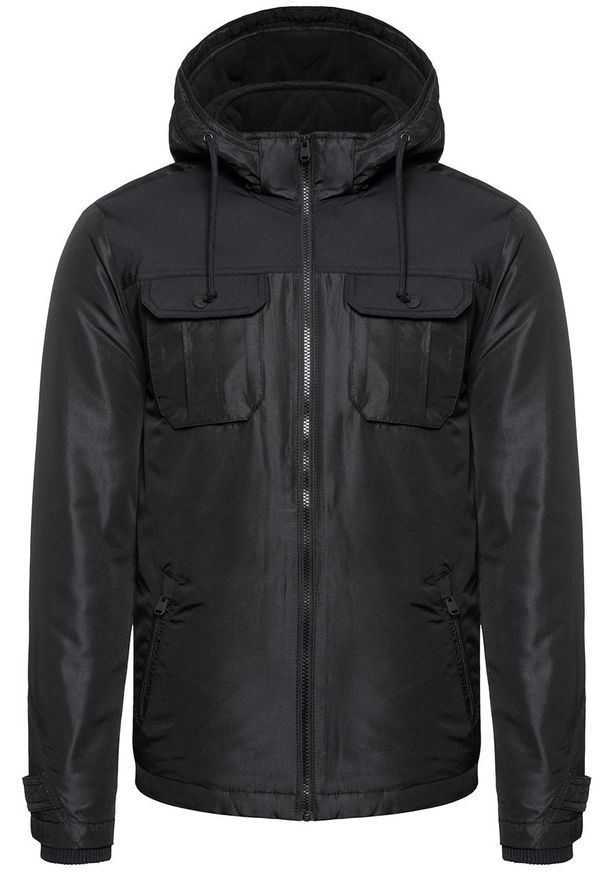 Jack & Jones - KURTKA JACK & JONES JCOFLICKER JACKET BLACK 12115962. Kolor: czarny