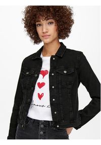 only - ONLY Kurtka jeansowa 15192447 Czarny Regular Fit. Kolor: czarny. Materiał: bawełna, jeans #5