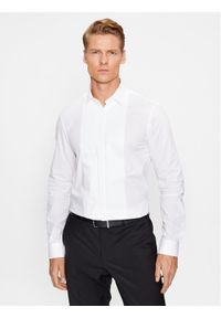 Calvin Klein Koszula Evening K10K112092 Biały Slim Fit. Kolor: biały. Materiał: bawełna