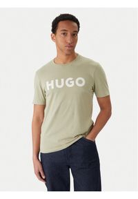 Hugo - HUGO T-Shirt Dulivio 50467556 Zielony Regular Fit. Kolor: zielony. Materiał: bawełna #1