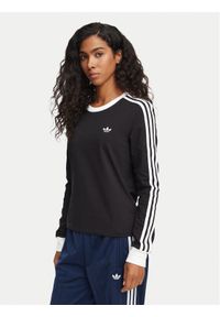 Adidas - adidas Bluzka 3 Stripes KD7964 Czarny Slim Fit. Kolor: czarny. Materiał: bawełna #1