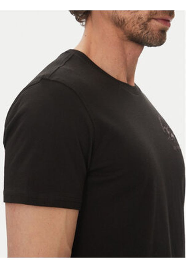 La Martina T-Shirt Vernie MAR009 JS206 Czarny Regular Fit. Kolor: czarny. Materiał: bawełna