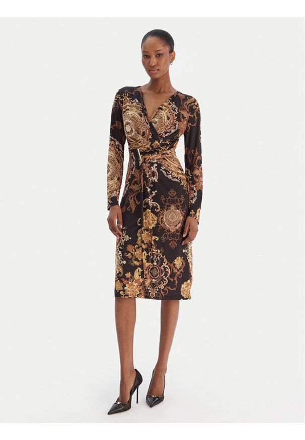 Rinascimento Sukienka koktajlowa CFC0020153002 Czarny Slim Fit. Kolor: czarny. Materiał: syntetyk. Styl: wizytowy