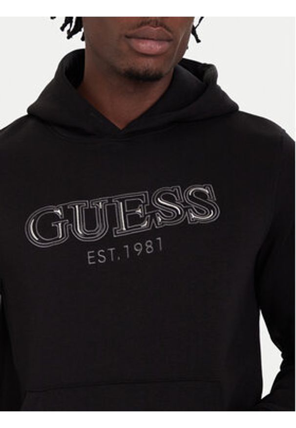 Guess Bluza M5BQ36 K9Z21 Czarny Regular Fit. Kolor: czarny. Materiał: bawełna