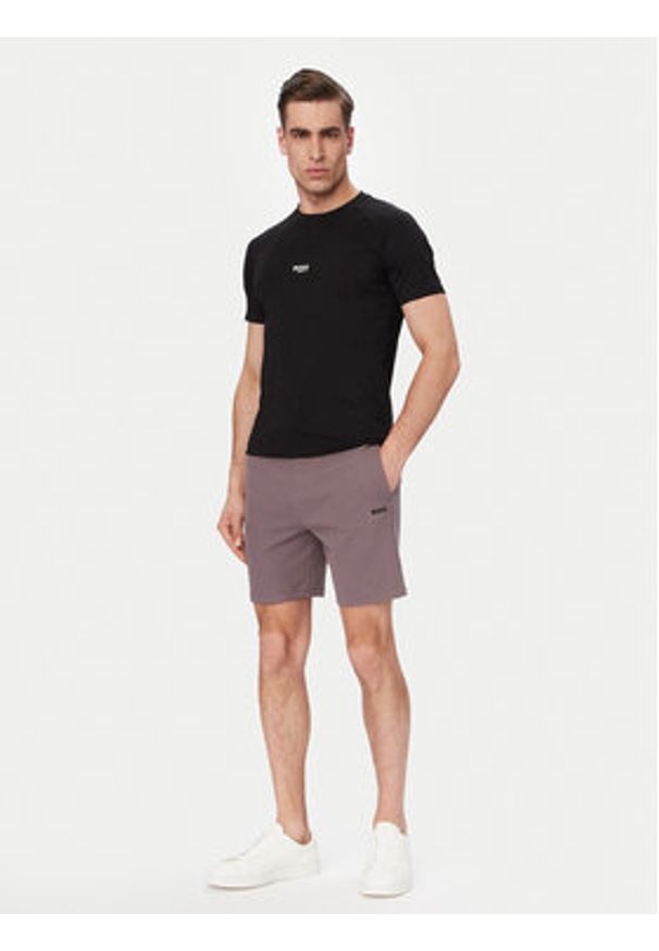 BOSS Szorty sportowe Waffle 50535884 Fioletowy Regular Fit. Kolor: fioletowy. Materiał: syntetyk, bawełna. Styl: sportowy